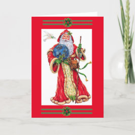 Santa Brings Peace Kerstfeestdag Kaart