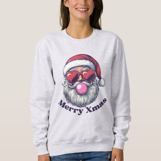 Santa Bubble Gum Ugly Merry Xmas Trui (Voorkant)