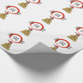 Santa Buddha Happy Kerstmis Cadeaupapier (Hoek)