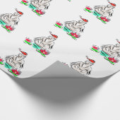 Santa Buddha met Santa Hat Cadeaupapier (Hoek)