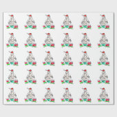 Santa Buddha met Santa Hat Cadeaupapier (Vlak)