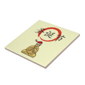 Santa Buddha met vrolijk kerstfeest in het Chinees Tegeltje (Zijkant)