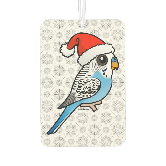 Santa Budgie Blue Luchtverfrisser (Achterkant)