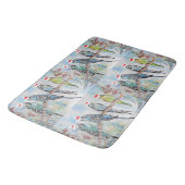 Santa Budgie Budgies Floral Pattern Tissue Paper Badmat (Gekanteld)