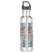 Santa Budgie Christmas Budgies Budgerigar Bird Dad Waterfles (Achterkant)