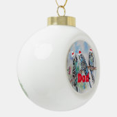 Santa Budgie Parrot Budgies vader Ornament (Links)