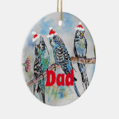 Santa Budgie Parrot Budgies vader Ornament (Rechts)