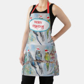 Santa Budgies Budgie bird Kerstmis Apron Schort (Insitu)