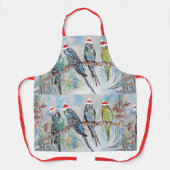 Santa Budgies Budgie bird Kerstmis Apron Schort (Voorkant)