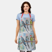 Santa Budgies Budgie bird Kerstmis Apron Schort (Gedragen)