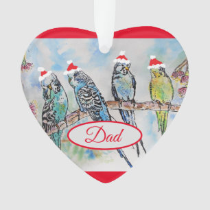 Santa Budgies Budgie-kerstpap Decoratie