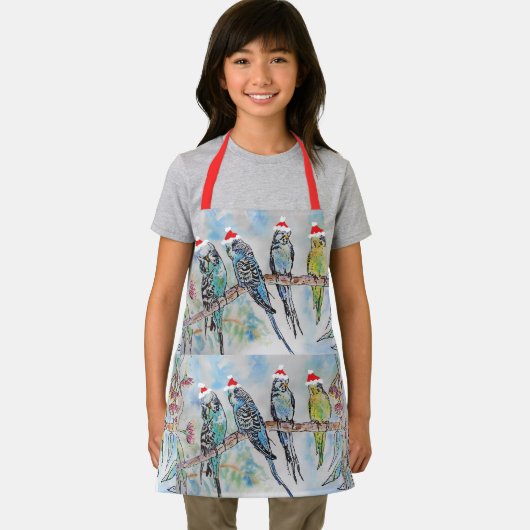 Santa Budgies Budgie-vogel boys kerstapon Schort (Insitu)