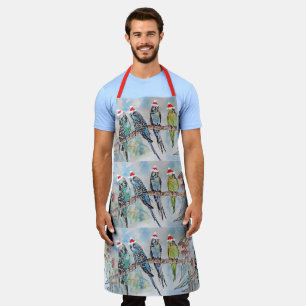 Santa Budgies Budgie-vogelvogels Kerstmis Apron Schort