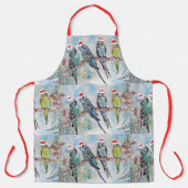 Santa Budgies Budgie-vogelvogels Kerstpron Schort (Voorkant)