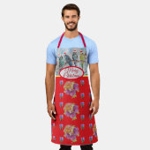 Santa Budgies Kerstrode vrouwen Apron Schort (Gedragen)