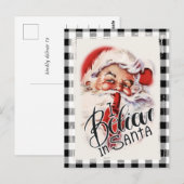 Santa Buffalo Country Kerstgroet Briefkaart (Voorkant / Achterkant)