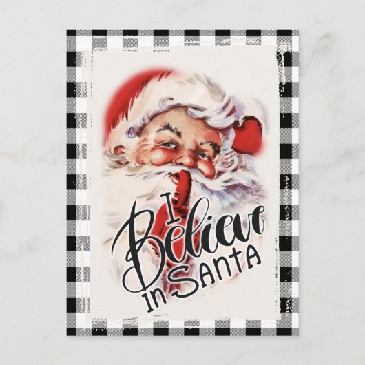 Santa Buffalo Country Kerstgroet Briefkaart (Voorkant)