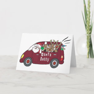 Santa Buggy Feestdagen Kaart