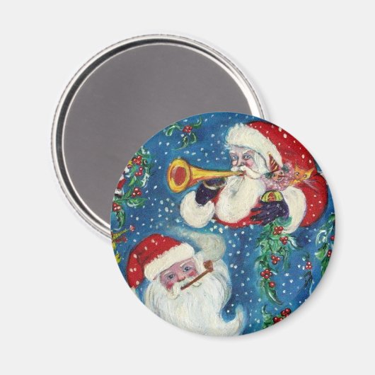 SANTA BUGLER Kerstnacht Magneet (Voorkant / Achterkant)