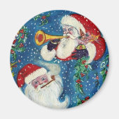 SANTA BUGLER Kerstnacht Magneet (Voorkant)