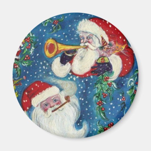 SANTA BUGLER Kerstnacht Magneet (Voorkant)