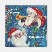 SANTA BUGLER Kerstnacht Magneet (Voorkant)