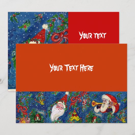 SANTA BUGLER MUSICAL CHRISTMAS NIGHT HOLIDAY ARTIJ KAART (Voorkant / Achterkant)