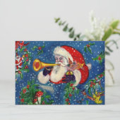 SANTA BUGLER MUSICAL CHRISTMAS NIGHT HOLIDAY ARTIJ KAART (Staand voorkant)