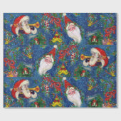 SANTA BUGLER, SPEELGOED ,LINTEN, MUZIKALE KERSTNAC CADEAUPAPIER (Vlak)