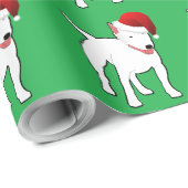 Santa Bull Terrier Cadeaupapier (Rol Hoek)