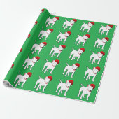 Santa Bull Terrier Cadeaupapier (Uitgerold)
