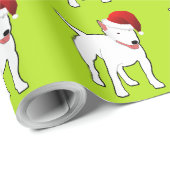Santa Bull Terrier Cadeaupapier (Rol Hoek)
