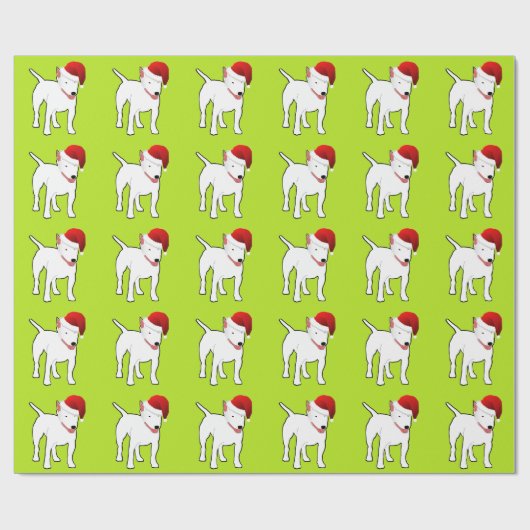 Santa Bull Terrier Cadeaupapier (Vlak)