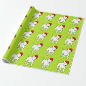 Santa Bull Terrier Cadeaupapier (Uitgerold)
