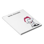 Santa Bull Terrier Notitieblok (Schuin)