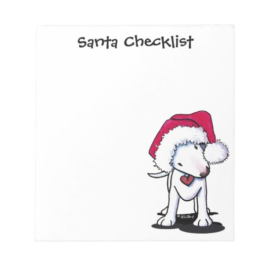 Santa Bull Terrier Notitieblok (Voorkant)