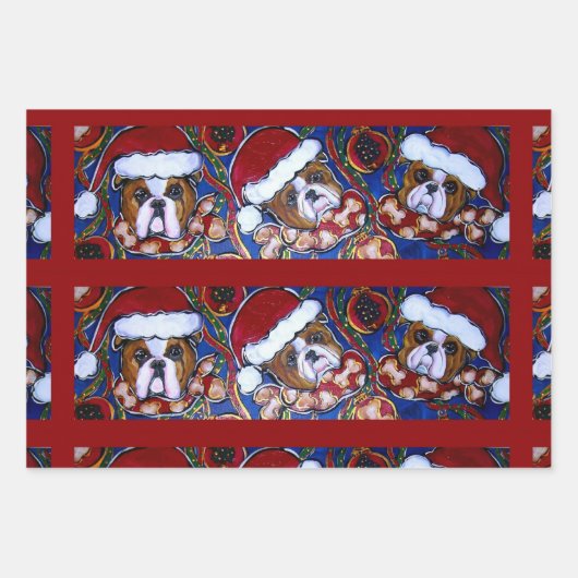 SANTA BULLDOG INPAKPAPIER VEL (Voorkant 3)