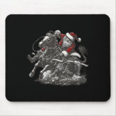 Santa Bulldogging Christmas Cowboy Santa Rodeo Xma Muismat (Voorkant)