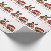 Santa Bulldogs Wrapping Paper Cadeaupapier (Hoek)