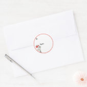 Santa Bunnies  Ronde Sticker (Envelop)