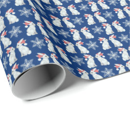 Santa Bunnies Wrapping Paper Cadeaupapier