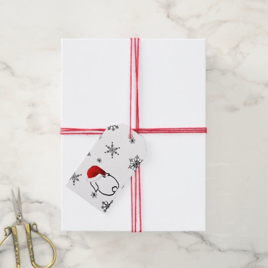 Santa Bunny Gift Label Cadeaulabel (Met Touw)