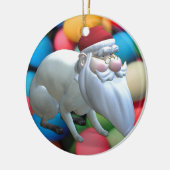 Santa Bunny Keramisch Ornament (Links)