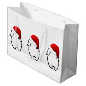 Santa Bunny Large Gift Bag Groot Cadeauzakje (Voorkant Gekanteld)