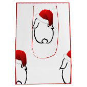 Santa Bunny Medium Gift Bag Cadeauzakje (Achterkant)