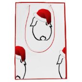 Santa Bunny Medium Gift Bag Medium Cadeauzakje (Voorkant)