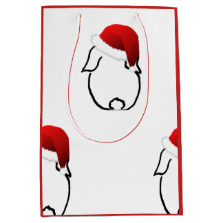 Santa Bunny Medium Gift Bag Medium Cadeauzakje