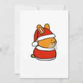 Santa Bunny Oud | Schattige konijnencadeau Feestdagenkaart (Voorkant)