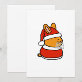 Santa Bunny Oud | Schattige konijnencadeau Feestdagenkaart (Voorkant / Achterkant)