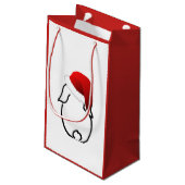 Santa Bunny Small Gift Bag Klein Cadeauzakje (Achterkant Gekanteld)